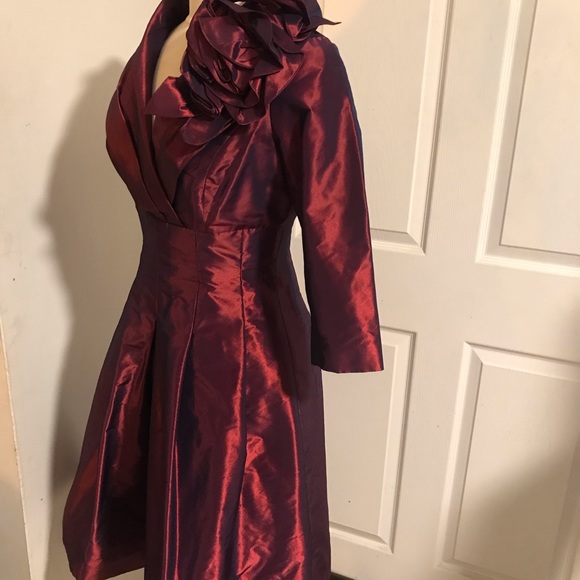 Teri Jon burgundy size 6 dress - Picture 3 of 8